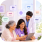 Grandmother and therapist talking warmly in Hindi